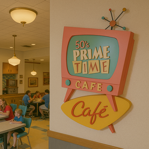 Frango frito, milho e purê de batata com molho