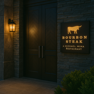 O salão de jantar do Bourbon Steak