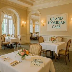 A family shares a laugh, dining together in Grand Floridian Café at Walt Disney World Resort