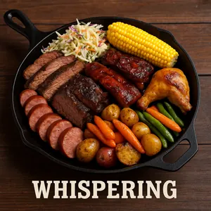 The Pig, one of Whispering Canyon Café signature skillets with pork ribs, pork belly, pulled pork, pig wings and side dishes at Disney's Wilderness Lodge